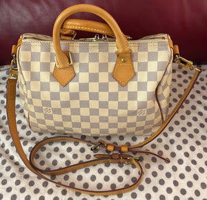 Louis Vuitton Speedy 25 Bandouliere Azur handbag DU0153