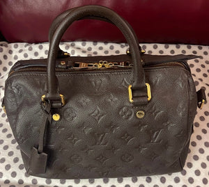 Louis Vuitton Speedy 25 Bandouliere Empreinte Brown SP0123