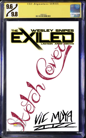 The Exiled #1 White Sketch Cover CGC Signature Series  Victor Moya Sketch 9.6/9.8