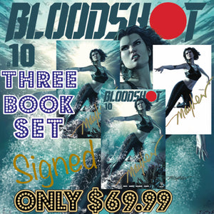 Bloodshot 10 Mayhew 3 Book Set Signed with C.O.A.