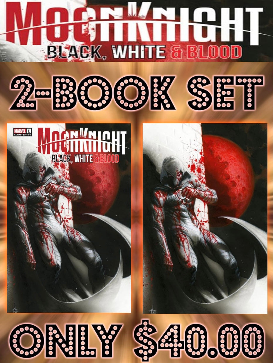 Moon Knight Black White Blood #1 Dell’Otto Two Book Set