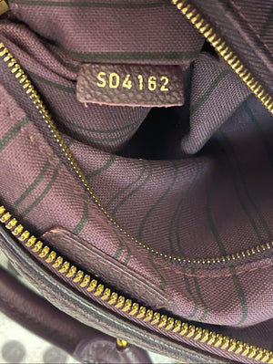 Louis Vuitton Speedy 25 Bandouliere Monogram Empreinte Leather Aube Purple SD4162