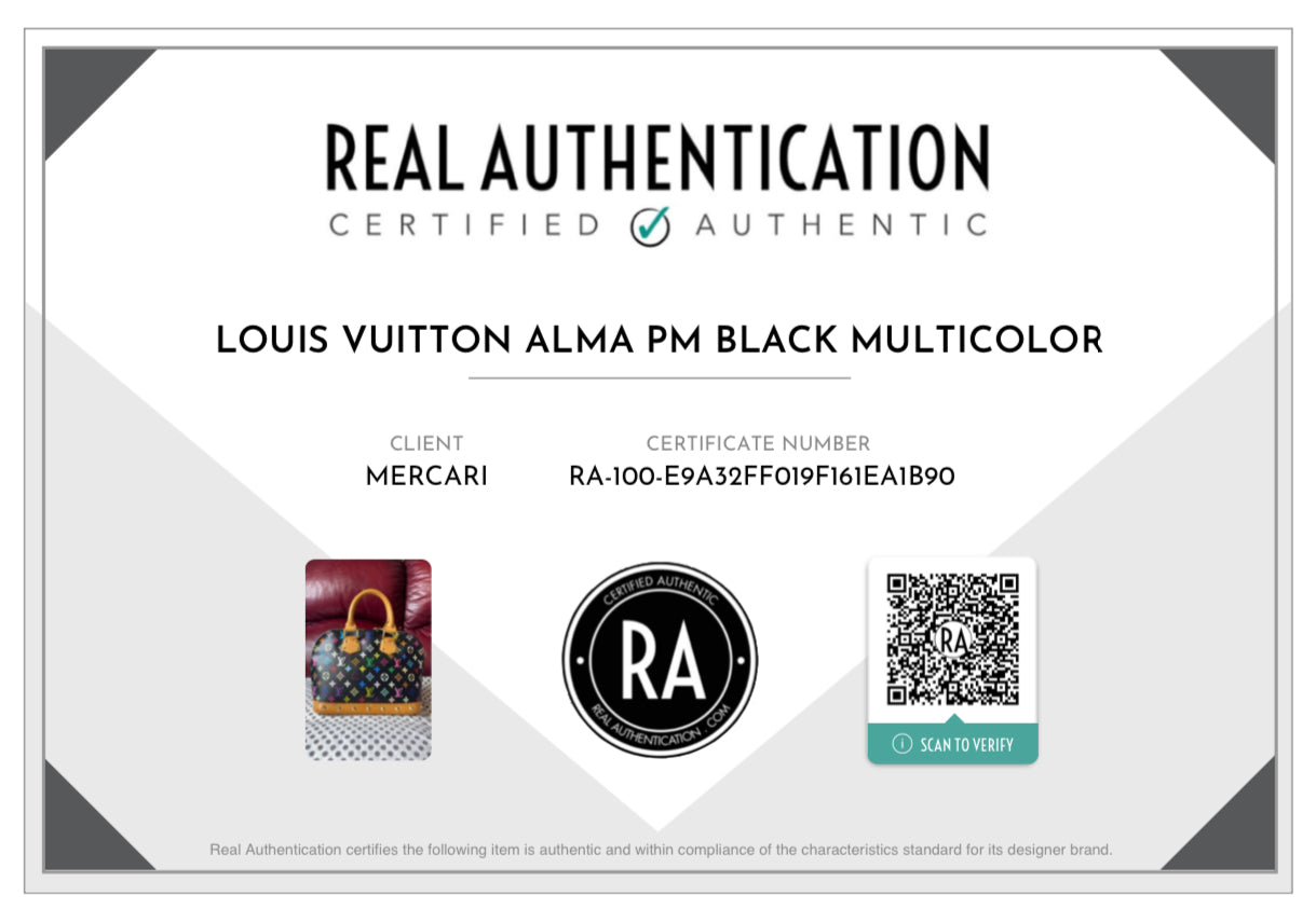 Louis Vuitton Alma PM Black Multicolor