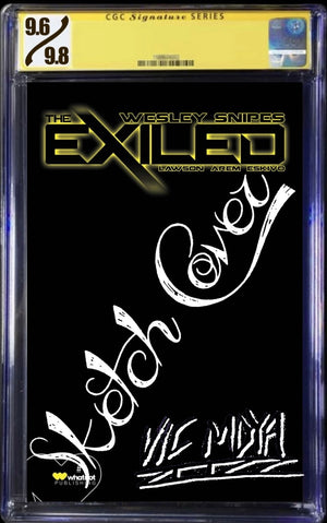 The Exiled #1 Black Sketch Cover CGC Signature Series  Victor Moya Sketch 9.6/9.8