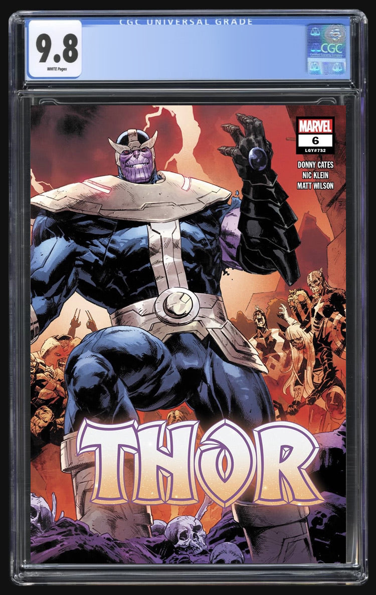 Thor 6 2nd Print 2 Thanos CGC 9.8