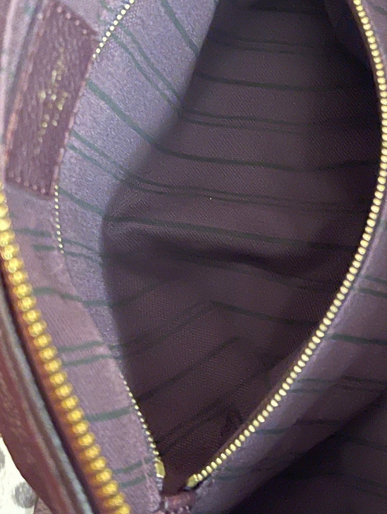 Louis Vuitton Speedy 25 Bandouliere Monogram Empreinte Leather Aube Purple SD4162