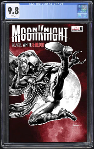 Moon Knight Black White Blood #1 Suayan Trade CGC 9.8