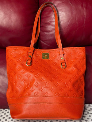 Louis Vuitton Citadine PM Orange / Red Empreinte Leather Shoulder Bag AH1182