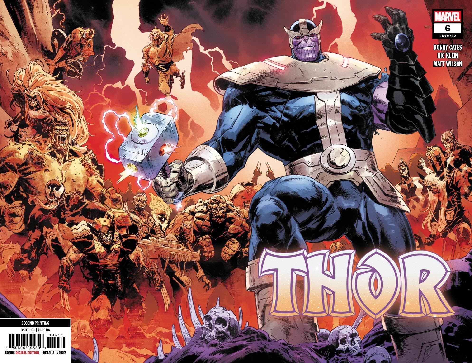 Thor 6 2nd Print 2 Thanos CGC 9.8
