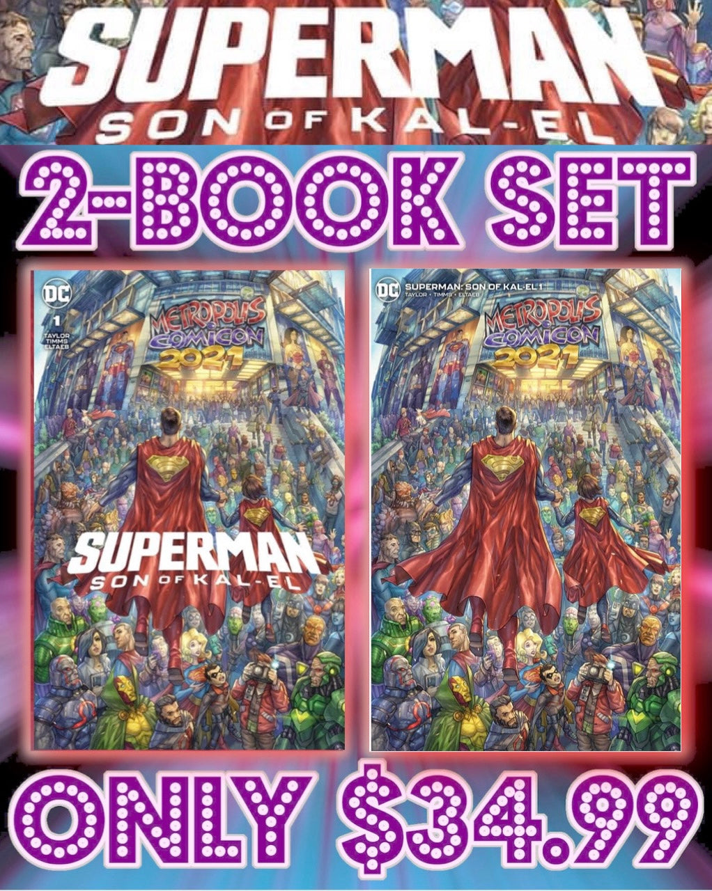 SUPERMAN SON OF KAL-EL #1 Quah 2 Book Set